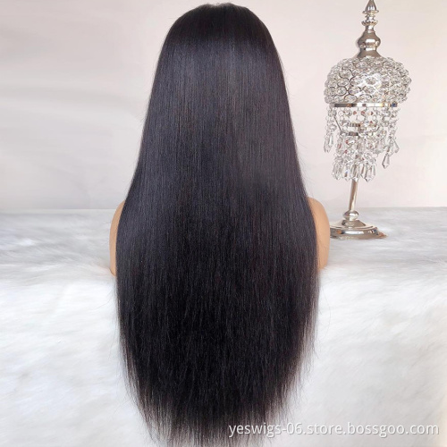 100% Raw Natural Look Pre Plucked Swiss Transparent Lace Front Wig With Baby Hair Premium Brazilian Hd Human Hair Lace Front Wig